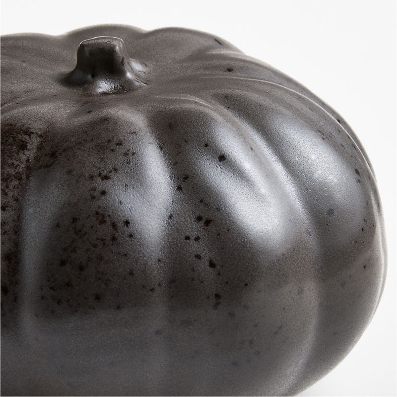 Harvest Ceramic Small Brown Pumpkin - image 3 of 4