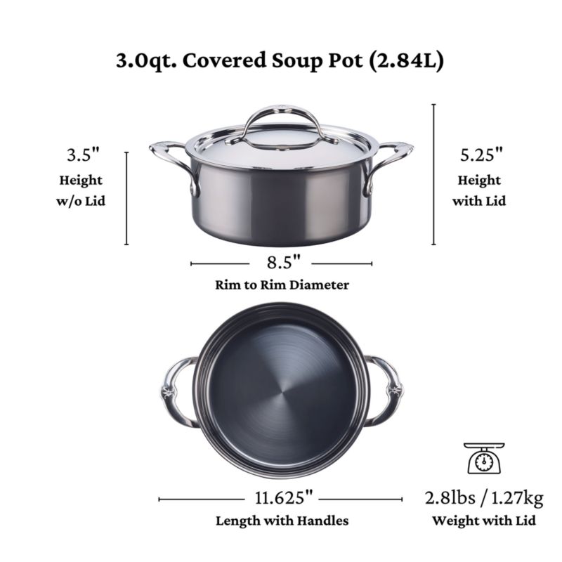 Hestan NanoBond Stainless Steel 3-Quart Soup Pot with Lid - image 11 of 12