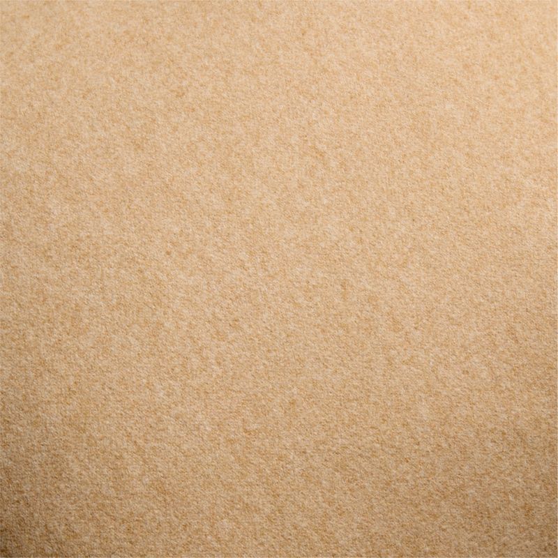 Heathered Wool Blend 20"x20" Camel Tan Throw Pillow Cover - image 1 of 6