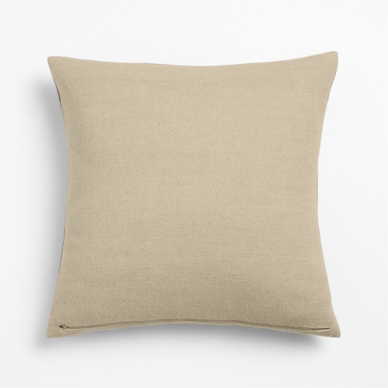 Heathered Wool Blend 20"x20" Deep Brown Throw Pillow Cover - image 2 of 5