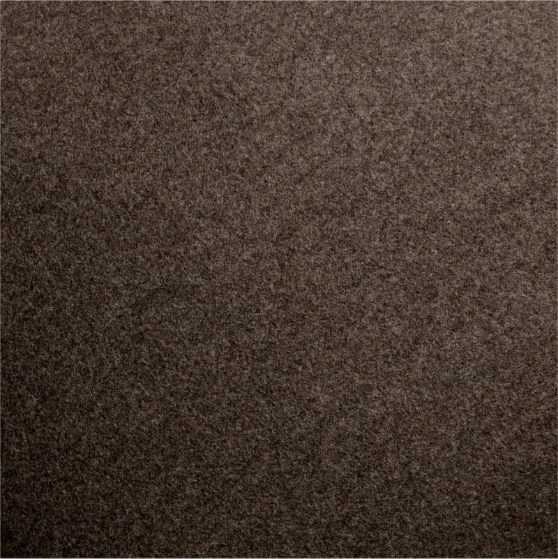 Heathered Wool Blend 20"x20" Deep Brown Throw Pillow Cover - image 3 of 5