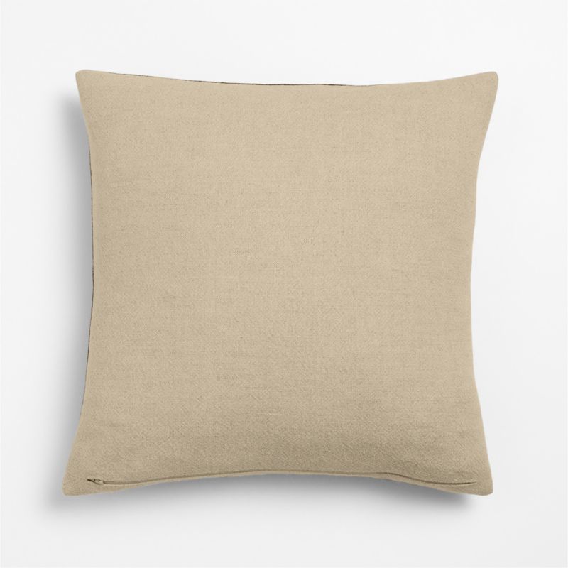 Heathered Wool Blend 20"x20" Ink Black Throw Pillow Cover with Feather Insert - image 2 of 5