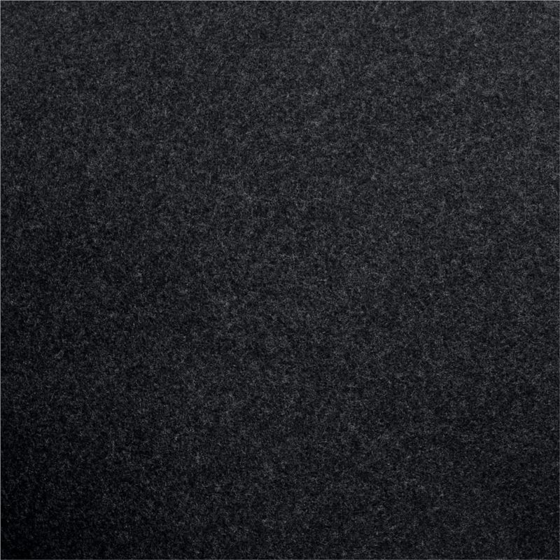 Heathered Wool Blend 20"x20" Ink Black Throw Pillow Cover with Feather Insert - image 3 of 5