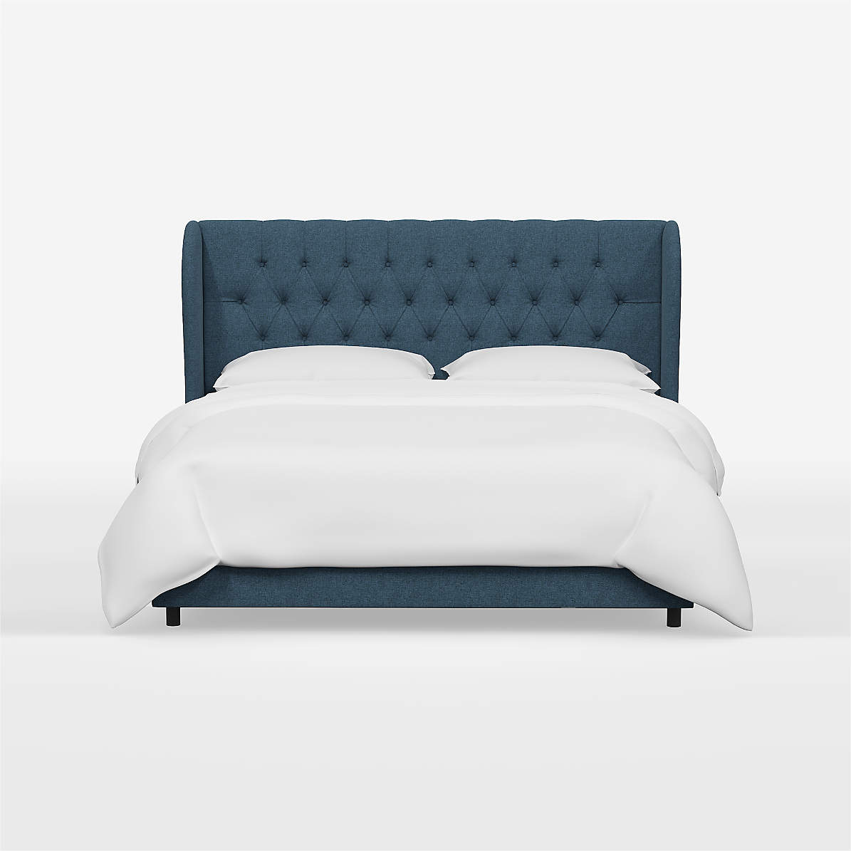 Navy wingback online bed