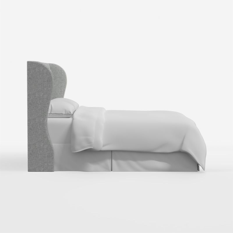 Hubbard Linen Pumice Wingback Upholstered King Headboard - image 3 of 7