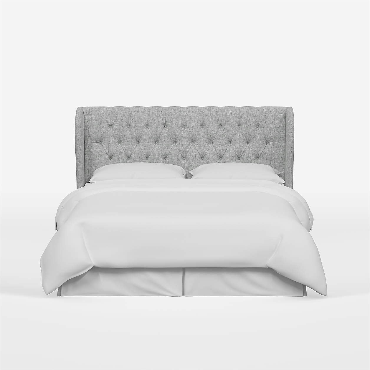 Hubbard Linen Pumice Wingback Upholstered King Headboard + Reviews