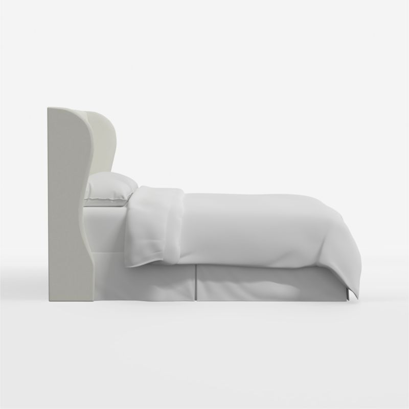 Hubbard Linen White Wingback Upholstered King Headboard - image 4 of 8