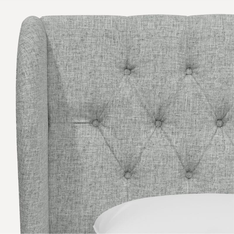 Hubbard Linen Pumice Wingback Upholstered King Headboard - image 5 of 7