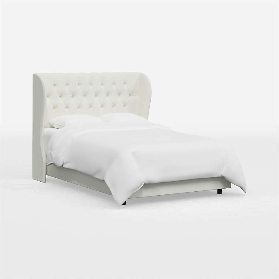 White wingback online bed