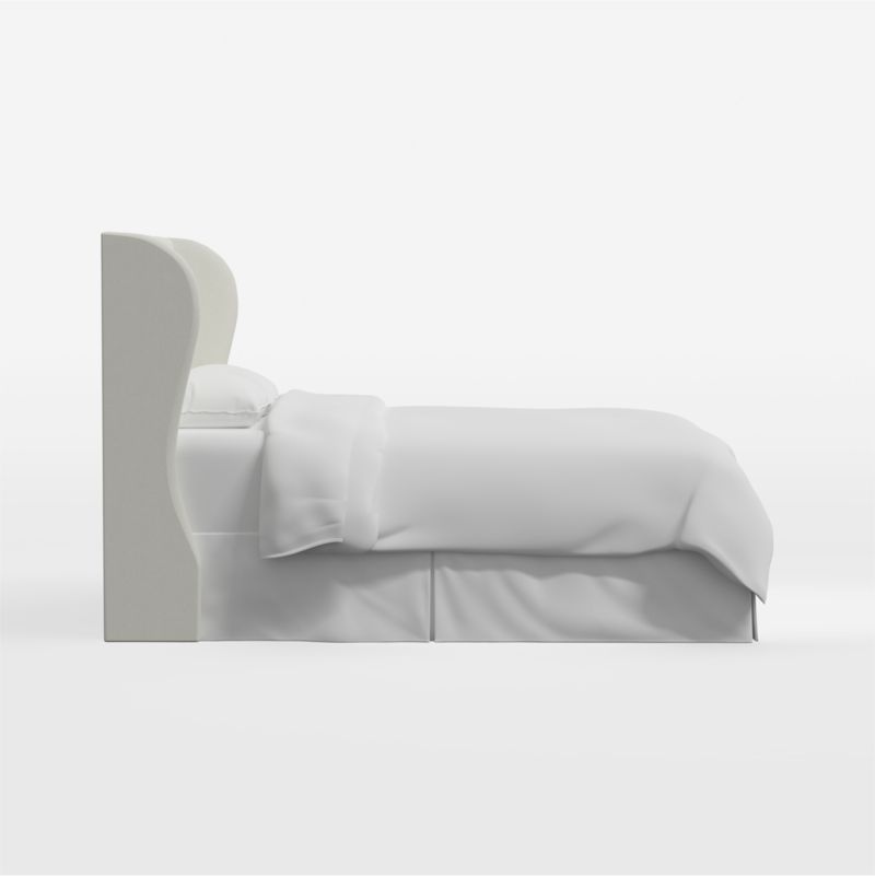 Hubbard Linen White Wingback Upholstered Queen Headboard - image 3 of 7