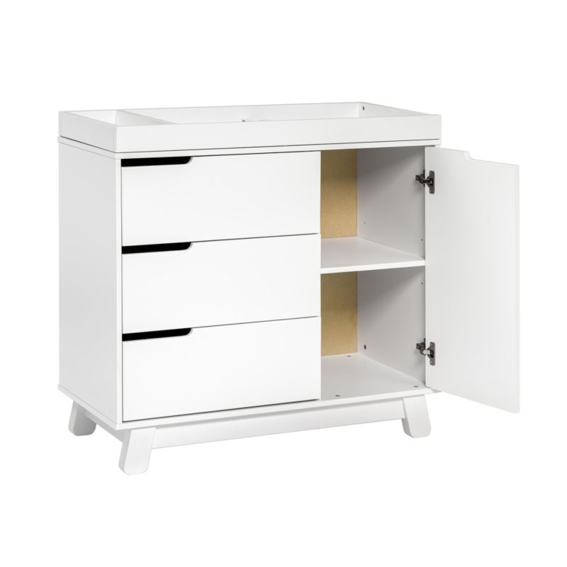 Babyletto Hudson White Wood 3-Drawer Dresser with Removable Changing Tray & Contour Changing Pad - image 5 of 11