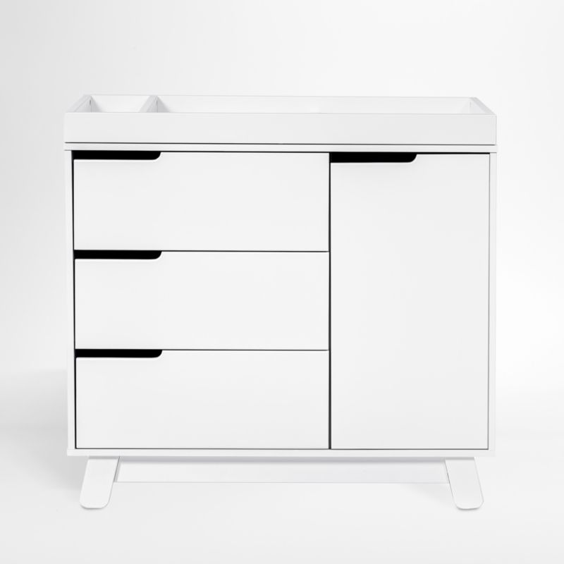 Babyletto Hudson White Wood 3-Drawer Dresser with Removable Changing Tray & Contour Changing Pad - image 0 of 11