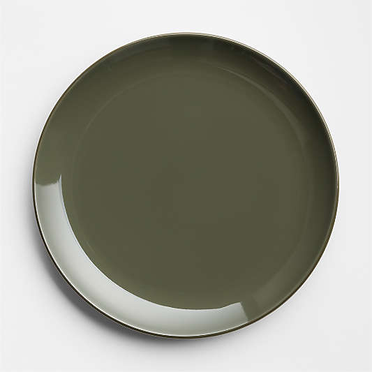 Hudson Burnt Green Stoneware Dinner Plates, Set of 8