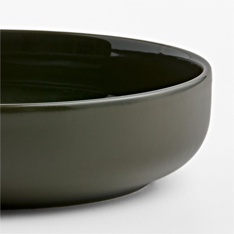 Hudson Burnt Green Stoneware Low Bowl - image 5 of 6