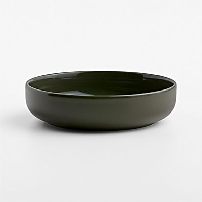 View Hudson Burnt Green Stoneware Low Bowl details