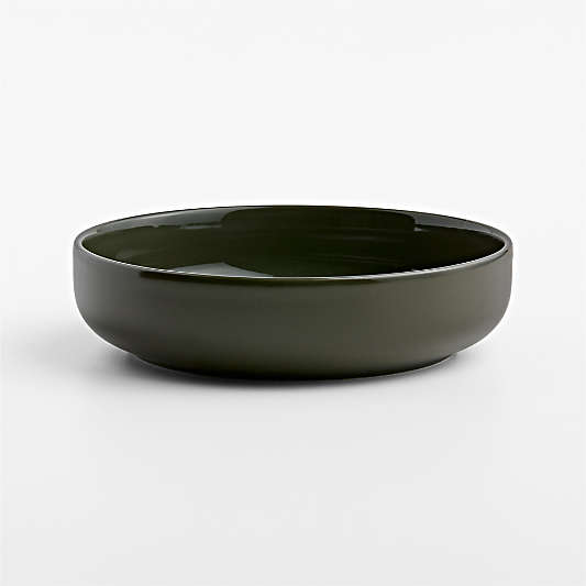 Hudson Burnt Green Stoneware Low Bowl