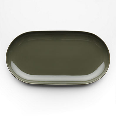 View Hudson Burnt Green Stoneware Platter details