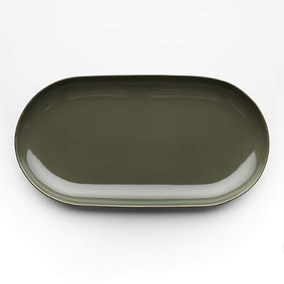 Hudson Burnt Green Stoneware Platter