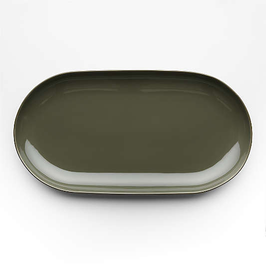 Hudson Burnt Green Stoneware Platter
