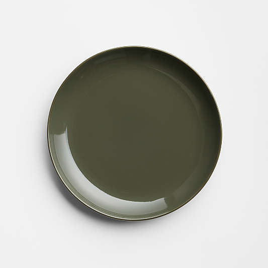 Hudson Burnt Green Stoneware Salad Plates, Set of 8