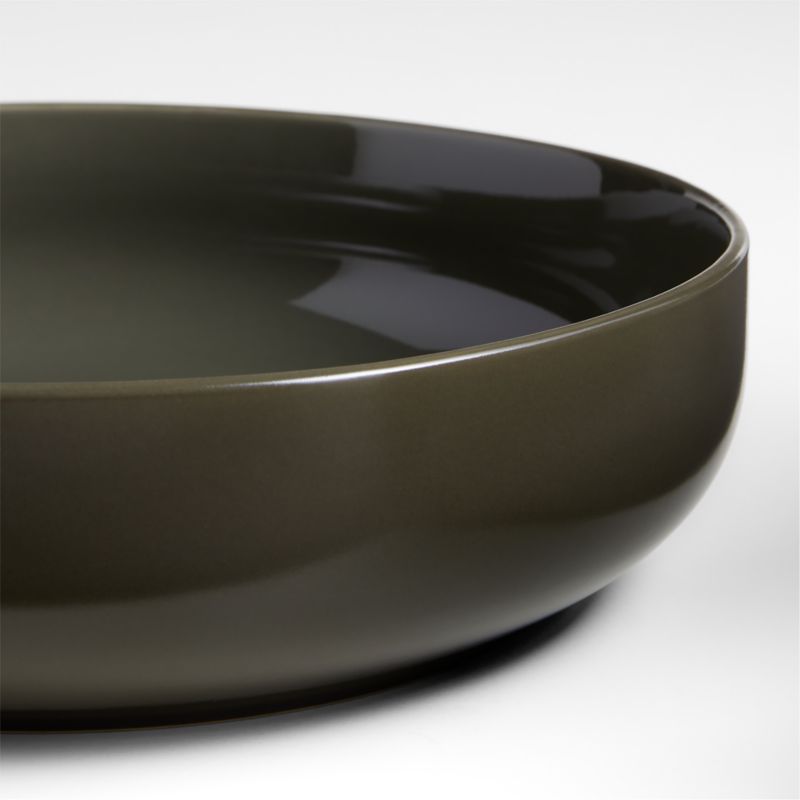 Hudson Burnt Green Stoneware Low Bowl - image 5 of 6