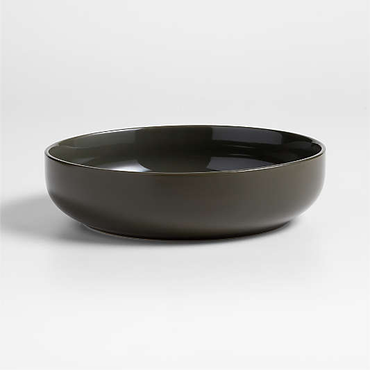 Hudson Burnt Green Stoneware Low Bowl