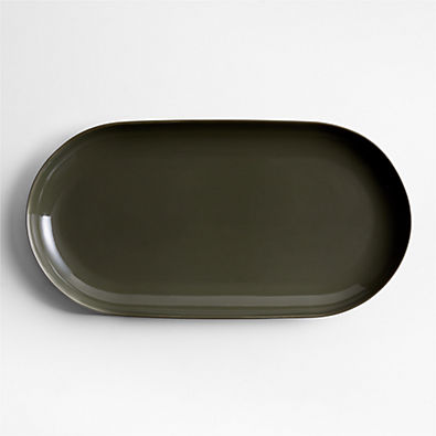 View Hudson Burnt Green Stoneware Platter details