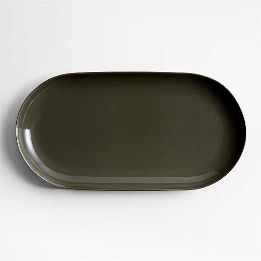 Hudson Burnt Green Stoneware Platter