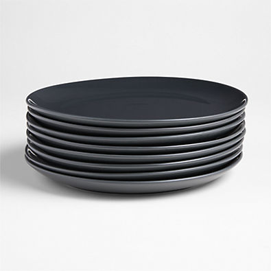 View Hudson Charcoal Stoneware Dinner Plates, Set of 8 details