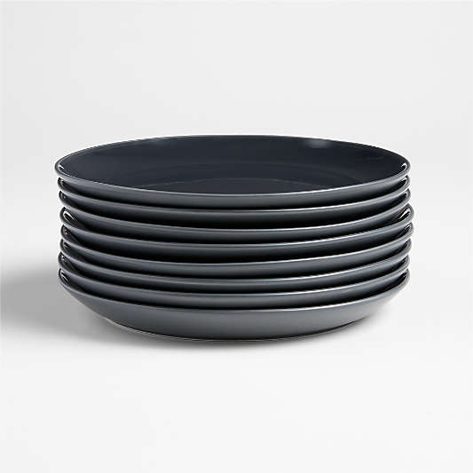 Hudson Charcoal Stoneware Salad Plates, Set of 8