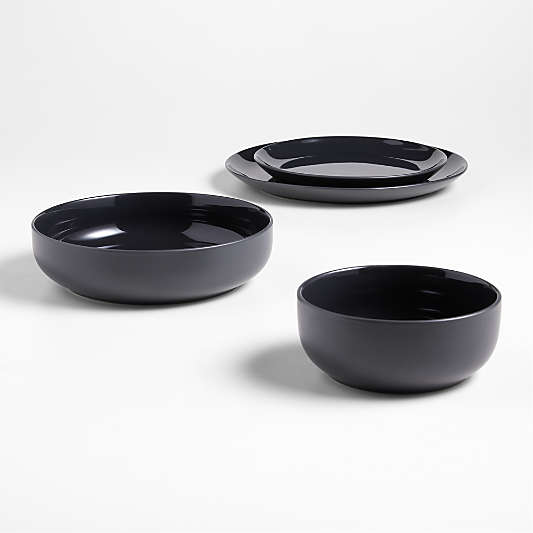 Hudson Charcoal Stoneware Low Bowl