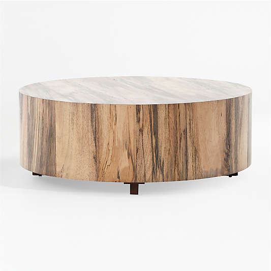 Dillon Spalted Primavera Wood 40" Round Coffee Table