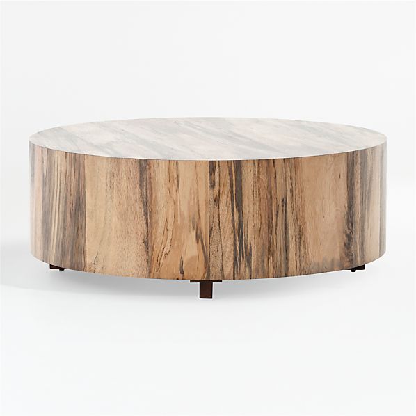 thick round wood coffee table