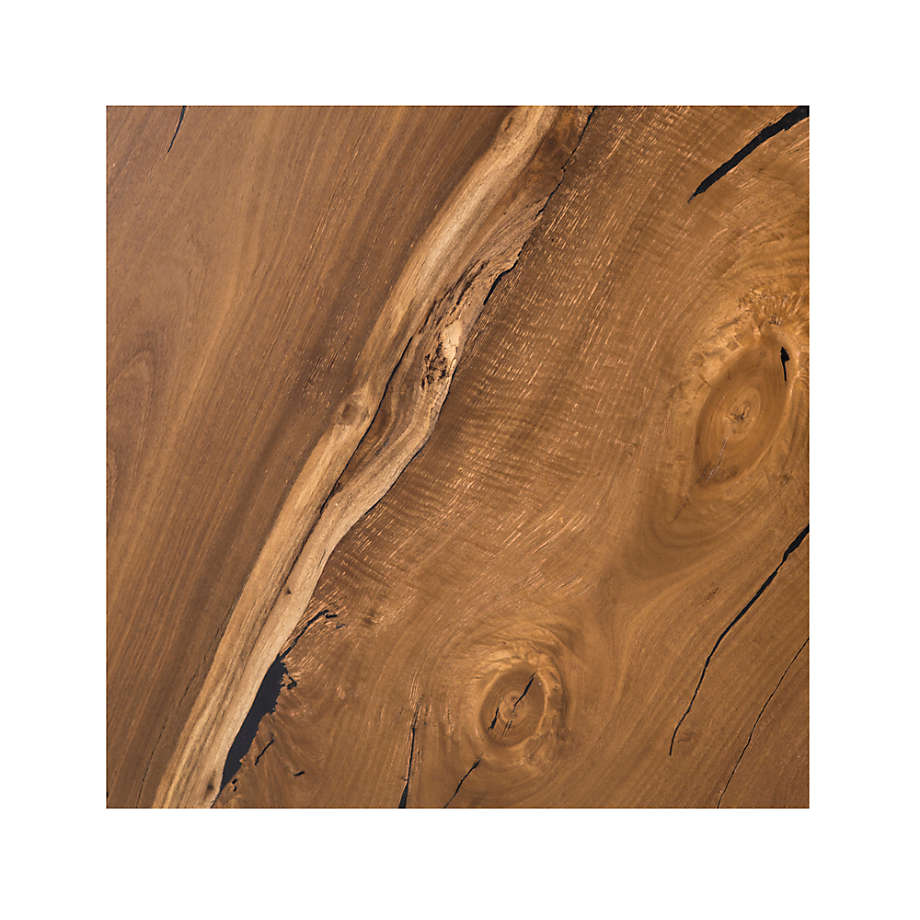 Crate&Barrel Dillon Natural Yukas Round Wood Coffee Table Square One