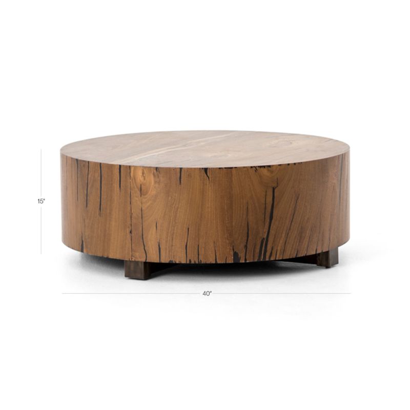 Dillon Natural Yukas Wood 40" Round Coffee Table