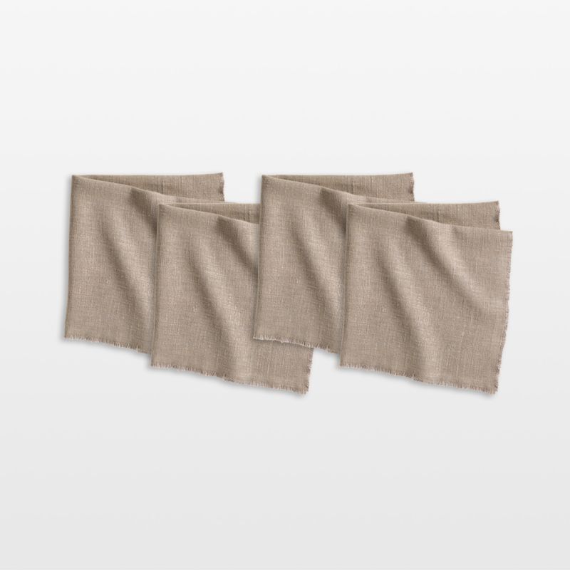 Hudson Clay Taupe Dinner Napkins, Set of 4 - image 0 of 6