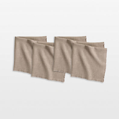 View Hudson Clay Taupe Dinner Napkins, Set of 4 details