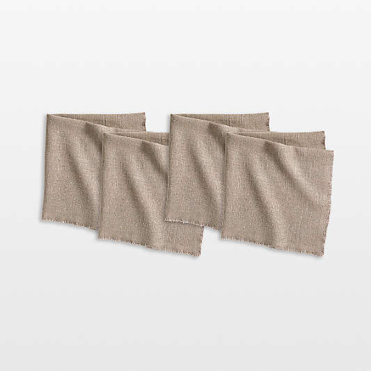 Hudson Clay Taupe Dinner Napkins, Set of 4