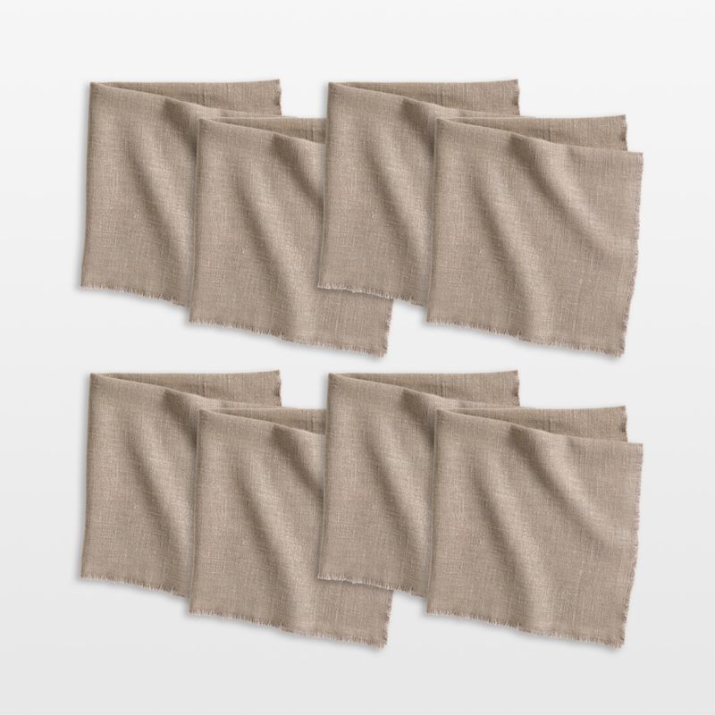 Hudson Clay Taupe Dinner Napkins, Set of 8 - image 0 of 6