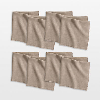 View Hudson Clay Taupe Dinner Napkins, Set of 8 details