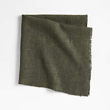 Hudson Ficus Green Dinner Napkin | Crate & Barrel