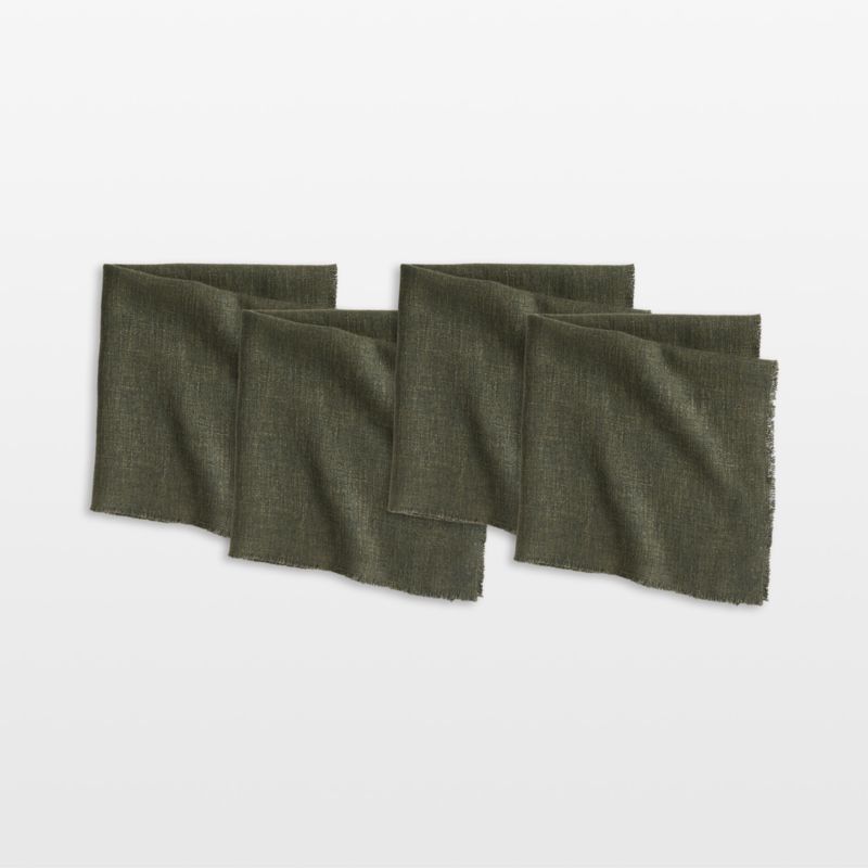 Hudson Ficus Green Dinner Napkins, Set of 4 - image 0 of 6