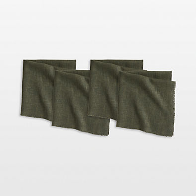 View Hudson Ficus Green Dinner Napkins, Set of 4 details