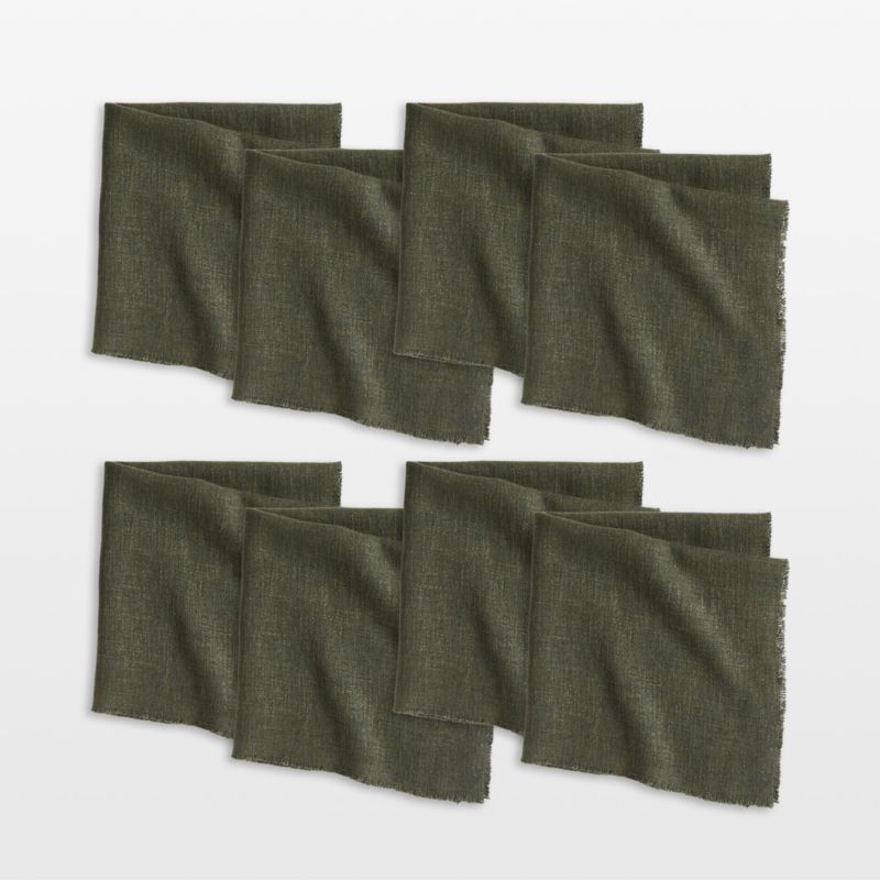 Hudson Ficus Green Dinner Napkins, Set of 8 - image 0 of 6