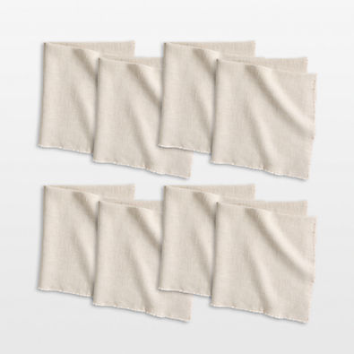 View Hudson Natural Dinner Napkins, Set of 8 details