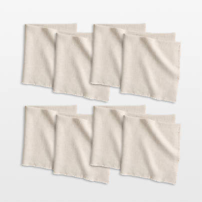 Hudson Natural Dinner Napkins, Set of 8