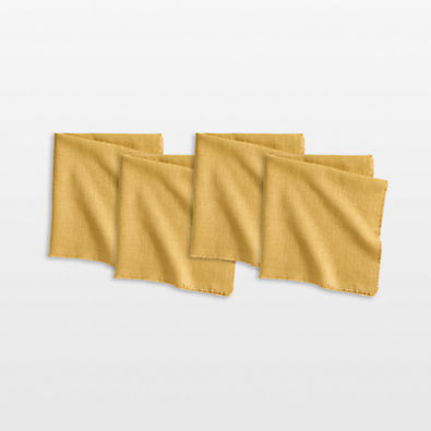 View Hudson Yellow Honey Dinner Napkins, Set of 4 details