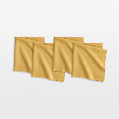 Hudson Yellow Honey Dinner Napkins, Set of 4