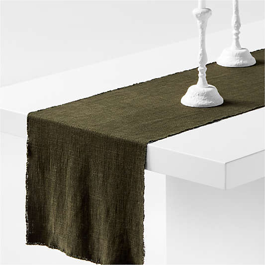 Hudson 120" Ficus Green Table Runner