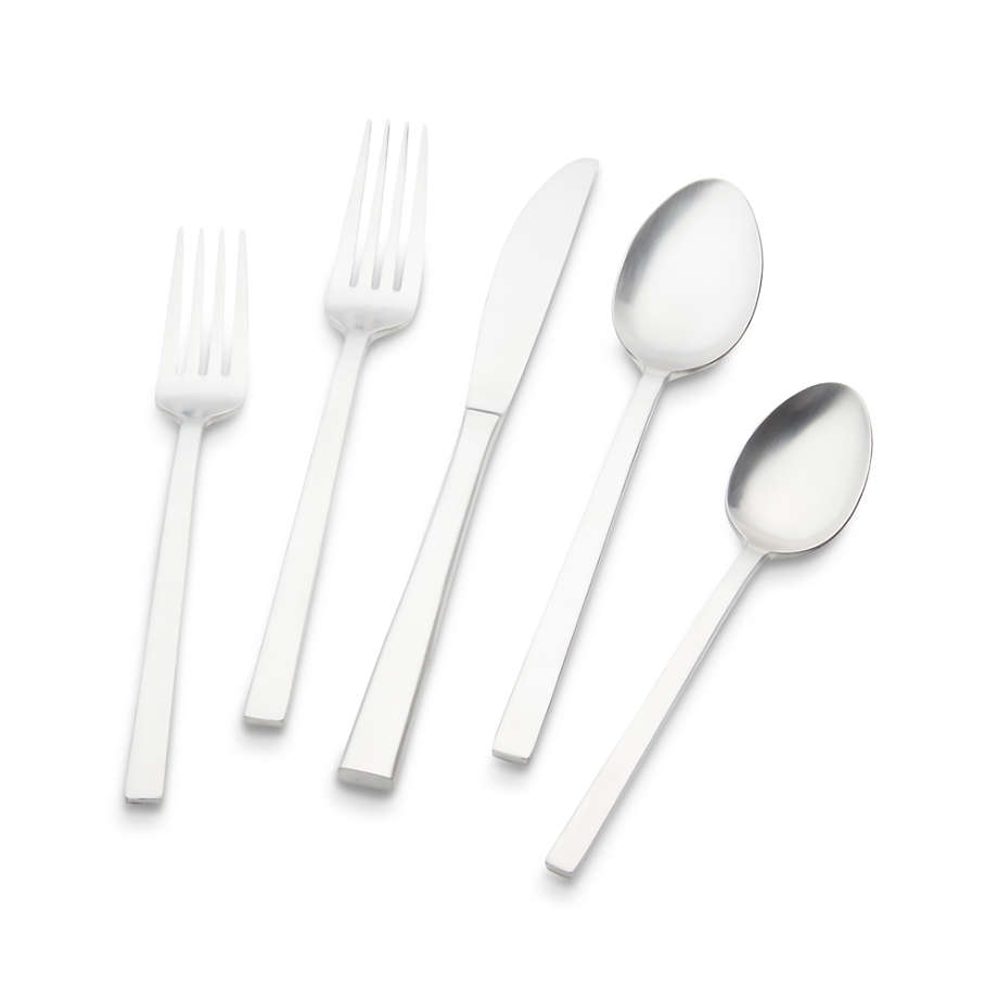 Kenton Black 20-Piece Flatware Set + Reviews | Crate & Barrel